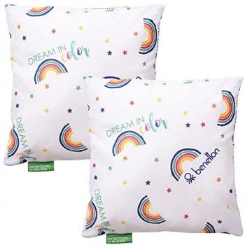 Pack de 2 Cojines Algodón Azul