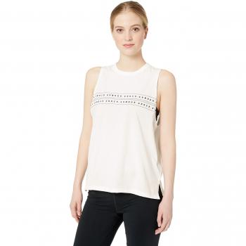 Top sin mangas Under Armour Graphic WM Muscle, Mujer, Blanco (Onyx White/Jet Gray 112), XS
