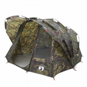 VidaXL Tente de pêche 5 personnes camouflage imperméable, tente de camping, tente de jardin, abri d'extérieur, abri de 4009394