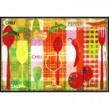 Salonloewe Waschtaugliche Küchenfussmatte Hot Spicy – 50 x75 cm (SLD1312)