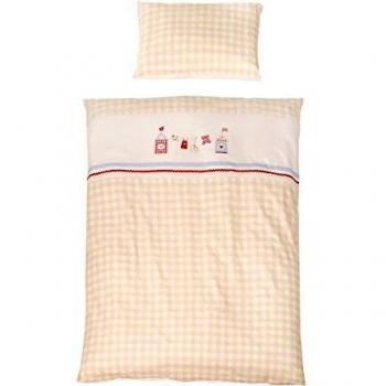 Roba 100 % Baumwoll‑Kinderbettwäsche 2‑tlg „Sunny Day Beige“,