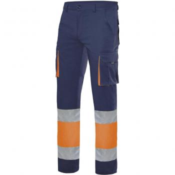 Pantalon de chantier hautes lumières Velilla 303002S XXL – Bleu orange