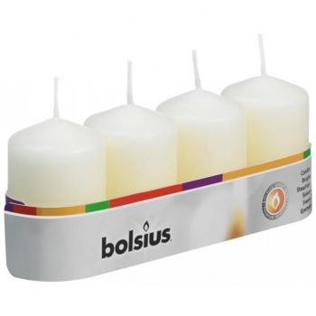 Bolsius Stumpenkerze Set Ivory 6x4 cm