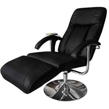 Sillón reclinable con masaje negro