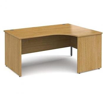 Contract 25 Oak Top Corner Desk with Graphite Edge, 1600 mm Length, 800 mm Depth