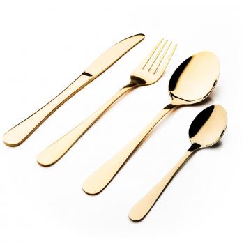 16 Piece Sabichi Glamour Gold Flatware