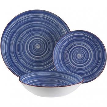 Vajilla Artesia 18 Piezas Azul Porcelana