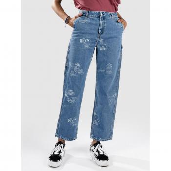 Pantalon Carhartt WIP Femme à Motifs Stamp Bleu Taille 26