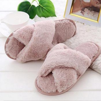 Chaussons Fausse Fourrure Femme 36-41