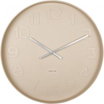 Karlsson 37.5cm Square Wall Clock in Sand Brown