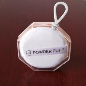 Transparent Storage Box with 6x6cm Soft Powder Puff