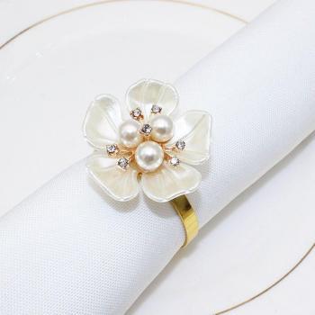 10pcs Napkin Button with Rose Flower
