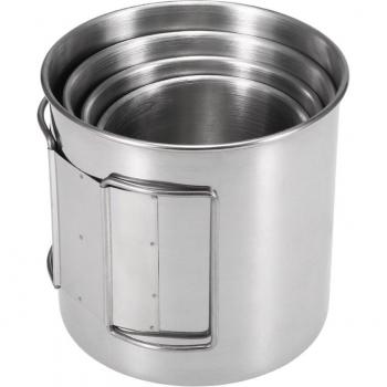 Tazas de Aluminio Reforzado, 4 piezas, Sistema Plástico Plegable