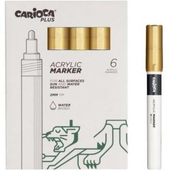 Caja Carioca 6 Marcadores Oro 45218/19