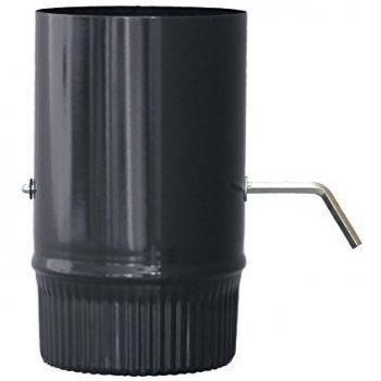 Tubo de estufa vitrificado negro 1 metro ø110 con llave