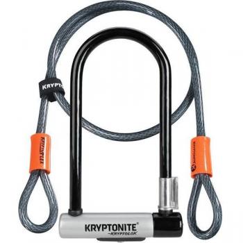 Kryptonite U-slot met 4 voet Kryptoflex kabel en Kryptolock Standaard