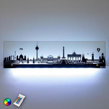 Glasdekor „Berlin at Night“ – LED RGB Licht