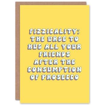 Cheers! Let’s Hug: Prosecco Birthday Card
