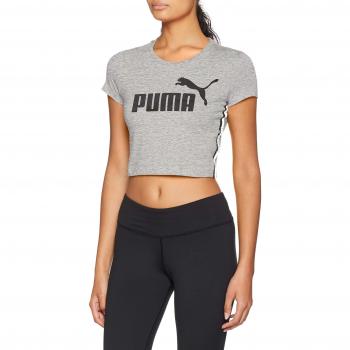 T-shirt court PUMA avec logo, Femme, Gris Clair, L