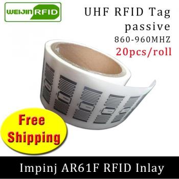 UHF‑RFID‑Schild Impinj Monza R6 AR61F – 20‑er-Pack, selbstklebende passive Etiketten für 915 MHz EPC 6C