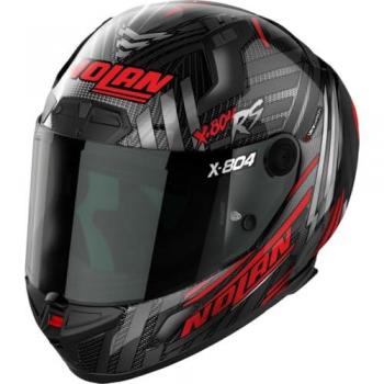 Spectre Nolan X‑804 RS Ultra Carbon – casque noir gris rouge, petite taille