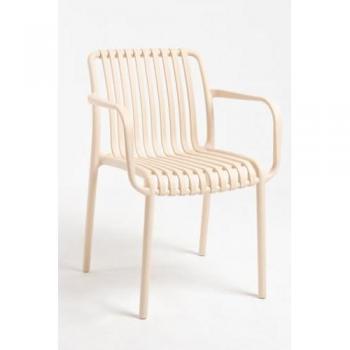 Asiento Somer Outdoor en Tono Beige con Soporte Armado