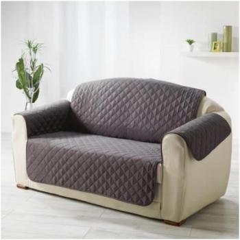 Douceur d'intérieur Club protège canapé matelassé 223x179 cm Anthracite
