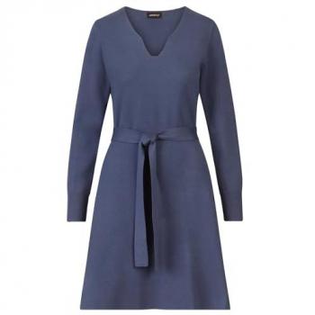 V-Ausschnitt-Blaues Apart Strickkleid, Größe 40