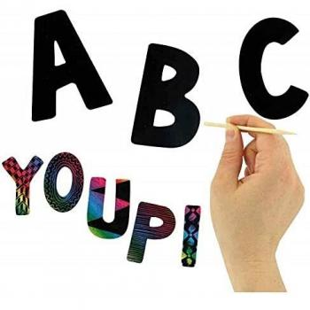 Stickers Alphabet à gratter 7,5 cm