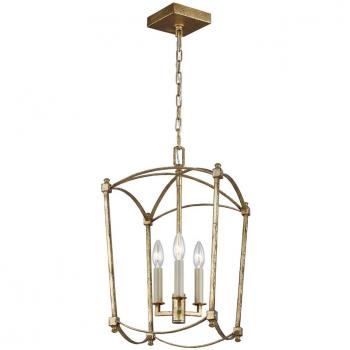 Feiss Thayer Lanterne Pendente Plafoniera Oro Antico