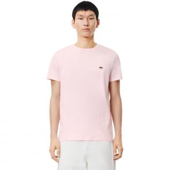 Lacoste T-Shirt TH6709 – Hellrosa, Regular Fit, Herren