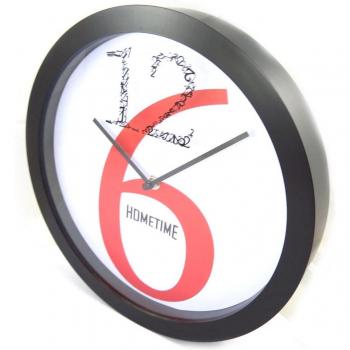 Stella del Mattino Lily K3545 – Orologio Murale Design con Tonalità Nera e Rossa