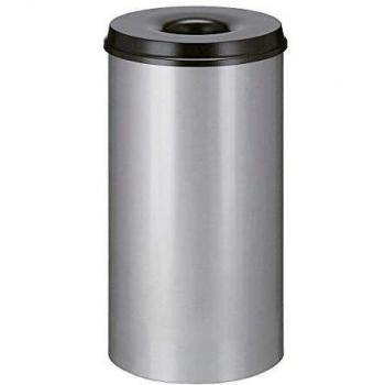 Cestino di sicurezza grigio e nero