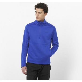 Felpa Salomon Essential Midfleece Mezzo Zip Blu Elettrico