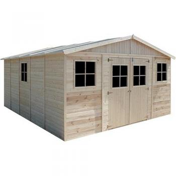 Cobertizo de madera para jardín 20 m²
