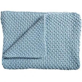 Schardt Baby-Strickdecke hellblau, 75 x 100 cm