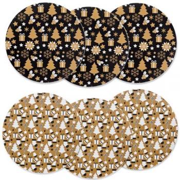 Centrotavola Natalizio Sottopiatti 33 Cm Set 6 Pz