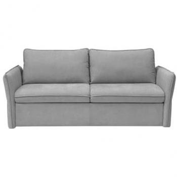 Canapé CELTARI 3 places convertible tissu gris Couchage 140 cm