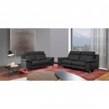 CALIA ITALIA Roby Set – 2‑teilige Lederpolsterung, elektrische Relax-Funktion