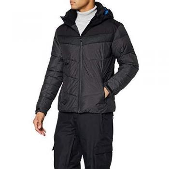 CMP Zip-Hood Jacke für Herren – winterfest, Nero Mel. Farbcode 39K2967, Größe 58