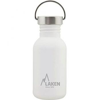 Laken Borraccia Base in Acciaio Inossidabile con Capacità di 500ml, Bianca