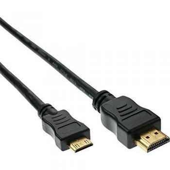 InLine® HDMI Mini Kabel, HDMI Stecker auf Mini Stecker, vergoldete Kontakte, schwarz, 10m (17460P)