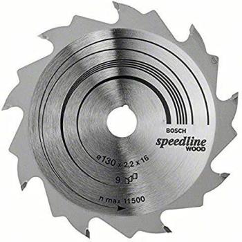 Bosch Speedline 130mm Wood Cutting Blade 9 Teeth 16mm