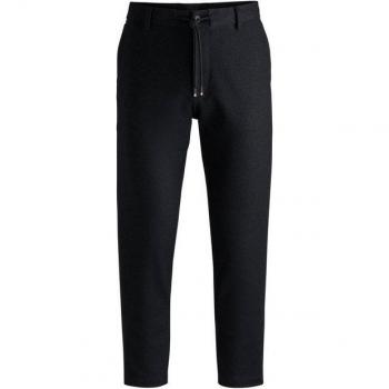 BOSS Dark Blue Brushed Drawstring Hosen
