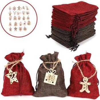 DIY Advent Calendar Bags 24PCS