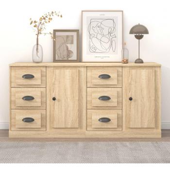 Mueble Buffet de 2 Piezas en Madera Contrachapada