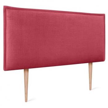Lino Rojo Cabecero con Patas, Diseño Moderno 90x105 cm