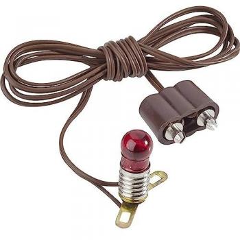 Lampada ad incandescenza E5.5 3.5 V con asta di metallo rossa