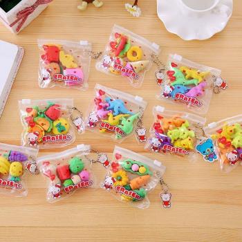 Niedliche Kawaii Radiergummis für Schreibwarenliebhaber (4 Stück)