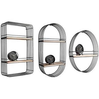 Métal Noir Linea – 3 Supports Muraux